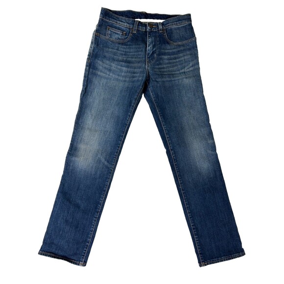 6397 Straight Leg Dark Wash Blue Denim Jeans Made in Italy Dk Cotton Stretch 24 - Picture 1 of 11